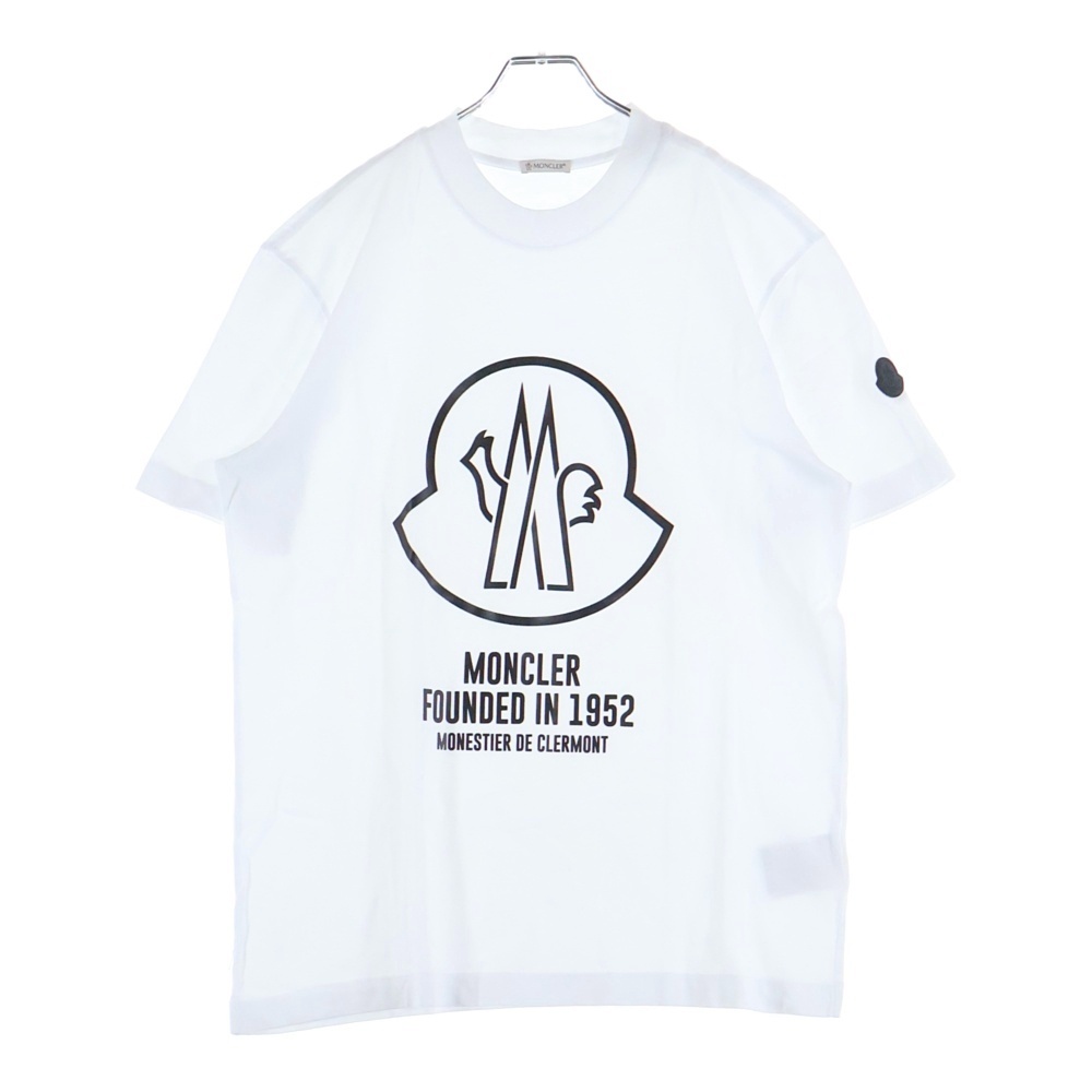 22SS ビッグロゴプリント クルーネック 半袖Tシャツ カットソー ホワイト H10918C00029 8390T Bランク