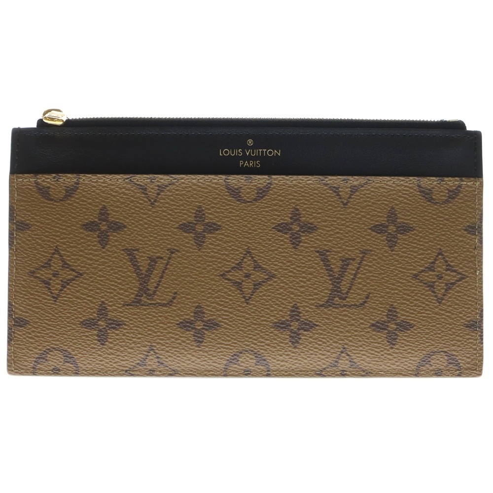 ルイヴィトン モノグラムリバース スリムパース フラグメントケース カードケース 財布 ブラック×ブラウン レザー×PVC M80390 ゴールド金具  買取実績【買取日:2025年12月21日】 | ブランド古着・アクセサリーの高価買取BRING