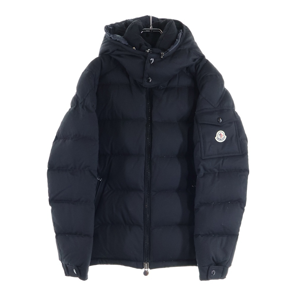 20AW モンジュネーブル ウール ワッペンロゴ フーデッド ジップアップ ダウンジャケット F20911A53700 54272 Bランク