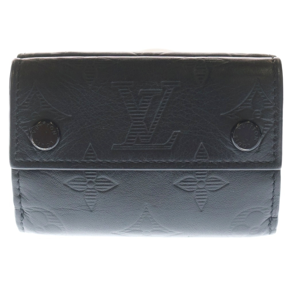 モノグラムシャドウ ディスカバリーコンパクトウォレット 三つ折り財布 コインケース ブラック レザー M67631 Bランク