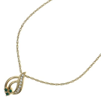 ラインストーン ネックレス ゴールド GP ヴィンテージ ペンダント Bランク