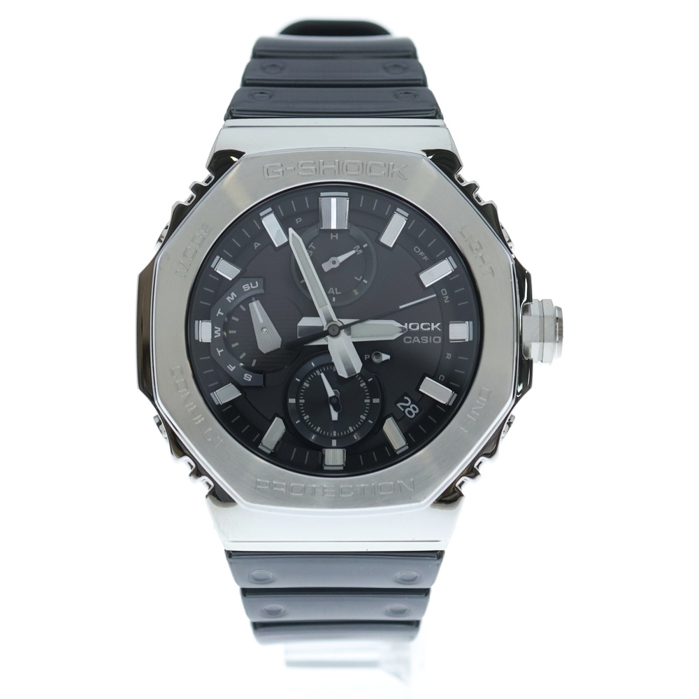 GMC-B2100Y-1AJF フルメタル デュアルタイム クロノグラフ 黒文字盤 SS/ソーラー 腕時計 Sランク