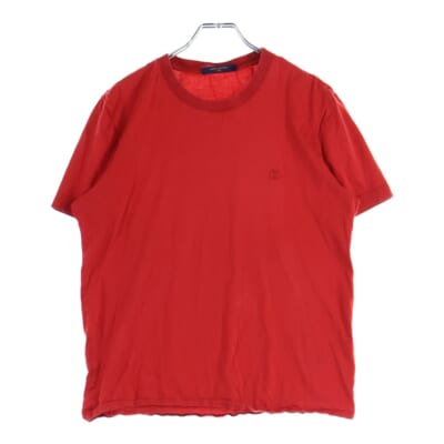 20SS ロゴ刺繍 クルーネック 半袖Tシャツ カットソー レッド RM201Q JC8 HAY50W Bランク