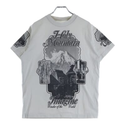 19AW Holy Mountain ホーリーマウンテン グラフィックプリント クルーネック 半袖Tシャツ カットソー ライトグレー RM192M NPG HHY01W Bランク
