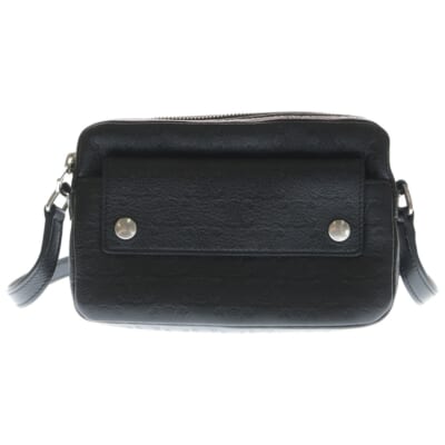 トリオンフ ミニ カメラバッグ ショルダーバッグ ブラック レザー 119243GDW.38SI シルバー金具 Aランク