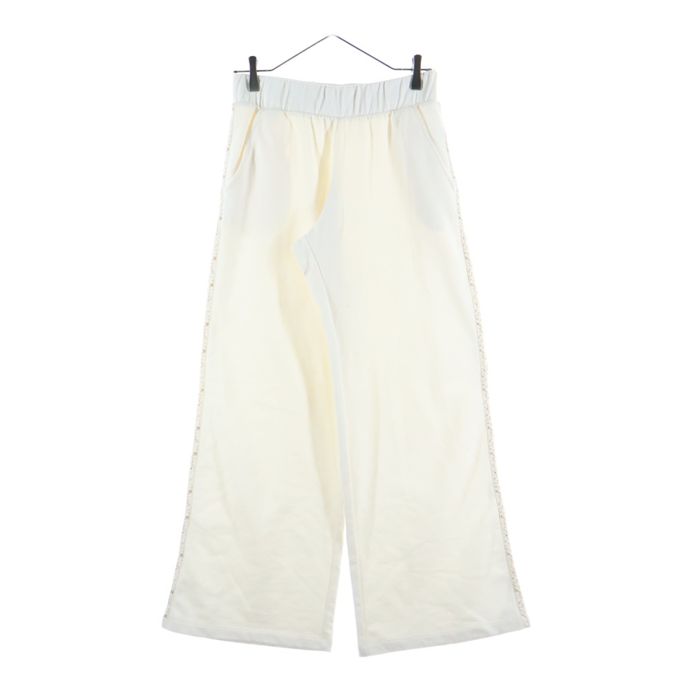 サイドロゴライン スウェット トラック イージーパンツ アイボリー レディース 3SBM13PANH Bランク