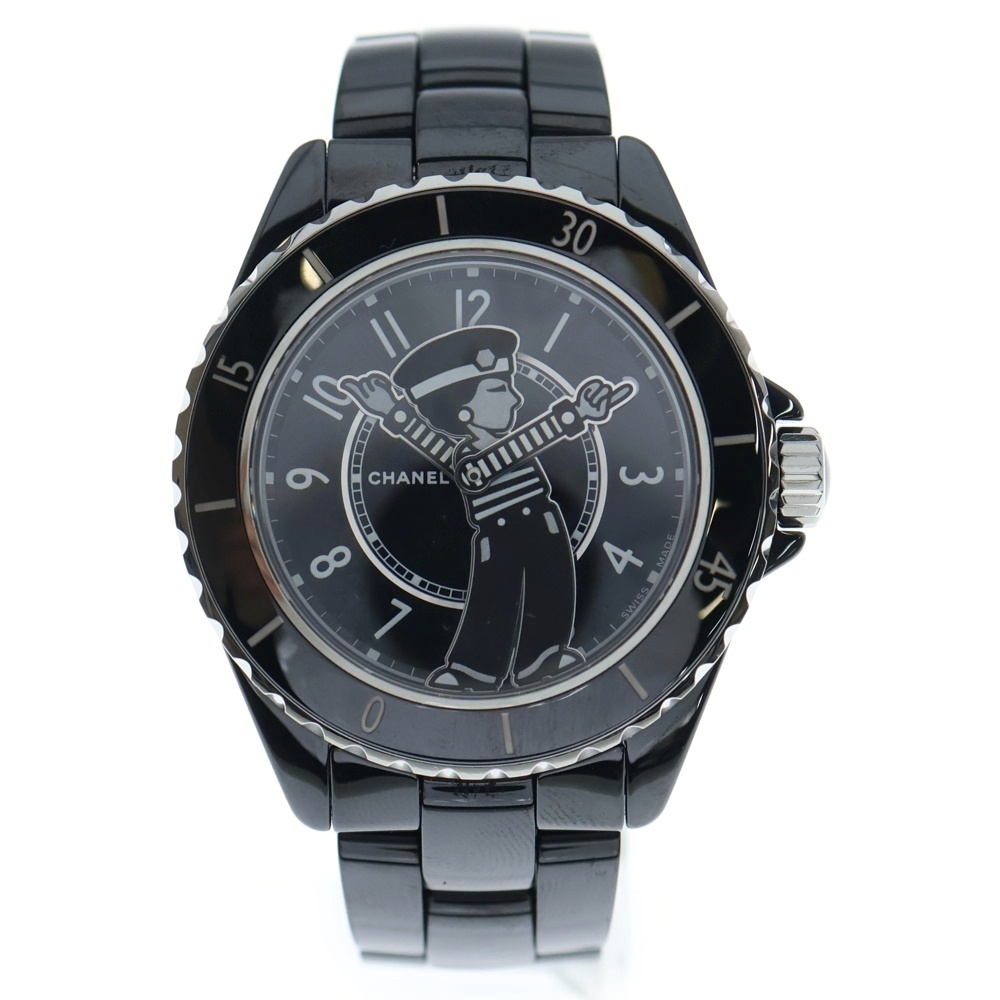 J12 マドモアゼル ラパウザ H7609 自動巻き腕時計 ブラック レディース Aランク