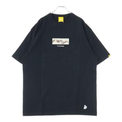 Embroidery No Smoking クルーネック半袖Tシャツ ブラック Aランク