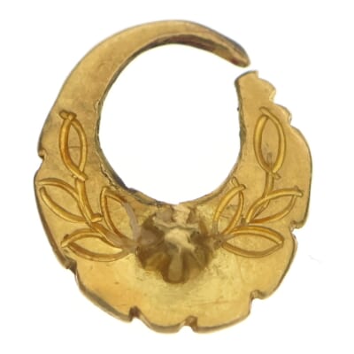 K24 全金ピアス 星×月桂樹 左耳 ゴールド スモールサイズ Aランク