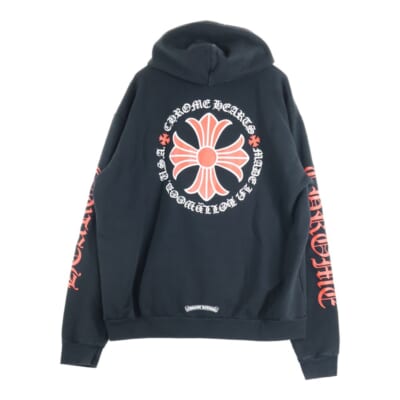 SWTSHRT HD ZIP Made In Hollywood メイドインハリウッド CHプラスプリント ダガージップアップパーカー フーディー ブラック/レッド Aランク