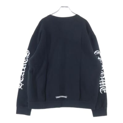 SWTSHRT PLVR ネックロゴプリントクルーネックスウェットトレーナー ブラック Aランク