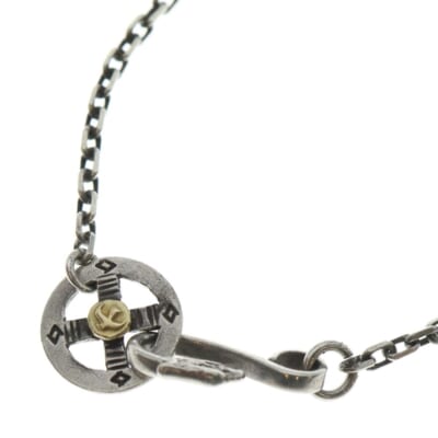 メタル付きホイール細角チェーン ネックレスチェーン Bランク