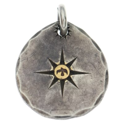 たたきメタル中 ペンダントトップ シルバー/ゴールド Bランク