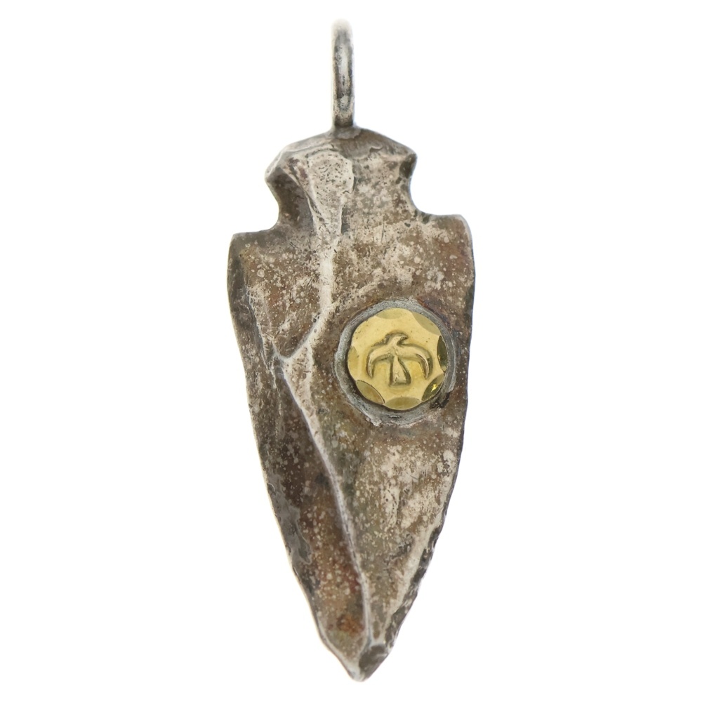 【現行】メタル付き矢じり中 ペンダントトップ シルバー/ゴールド Bランク