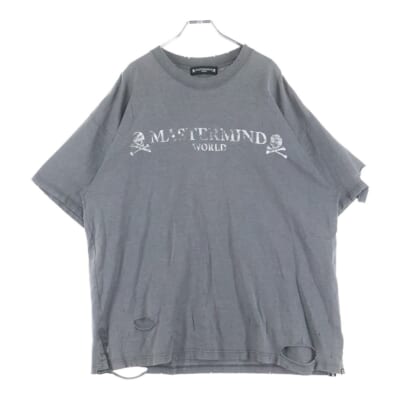 17AW ダメージ加工オーバーサイズプリント半袖Tシャツ MW17P01-TS048 グレー Aランク