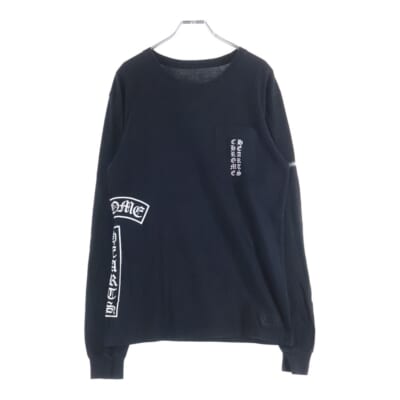 CH LS 1 サイドTバープリント長袖Tシャツ ロンT ブラック Bランク