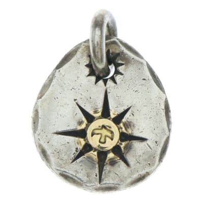 たたきメタル小 ペンダントトップ シルバー/ゴールド BGA068 Bランク