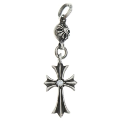 1B TNY CH CRS 1DIA 1ボールタイニーCHクロス 1ダイヤ チャーム シルバーネックレストップ Bランク