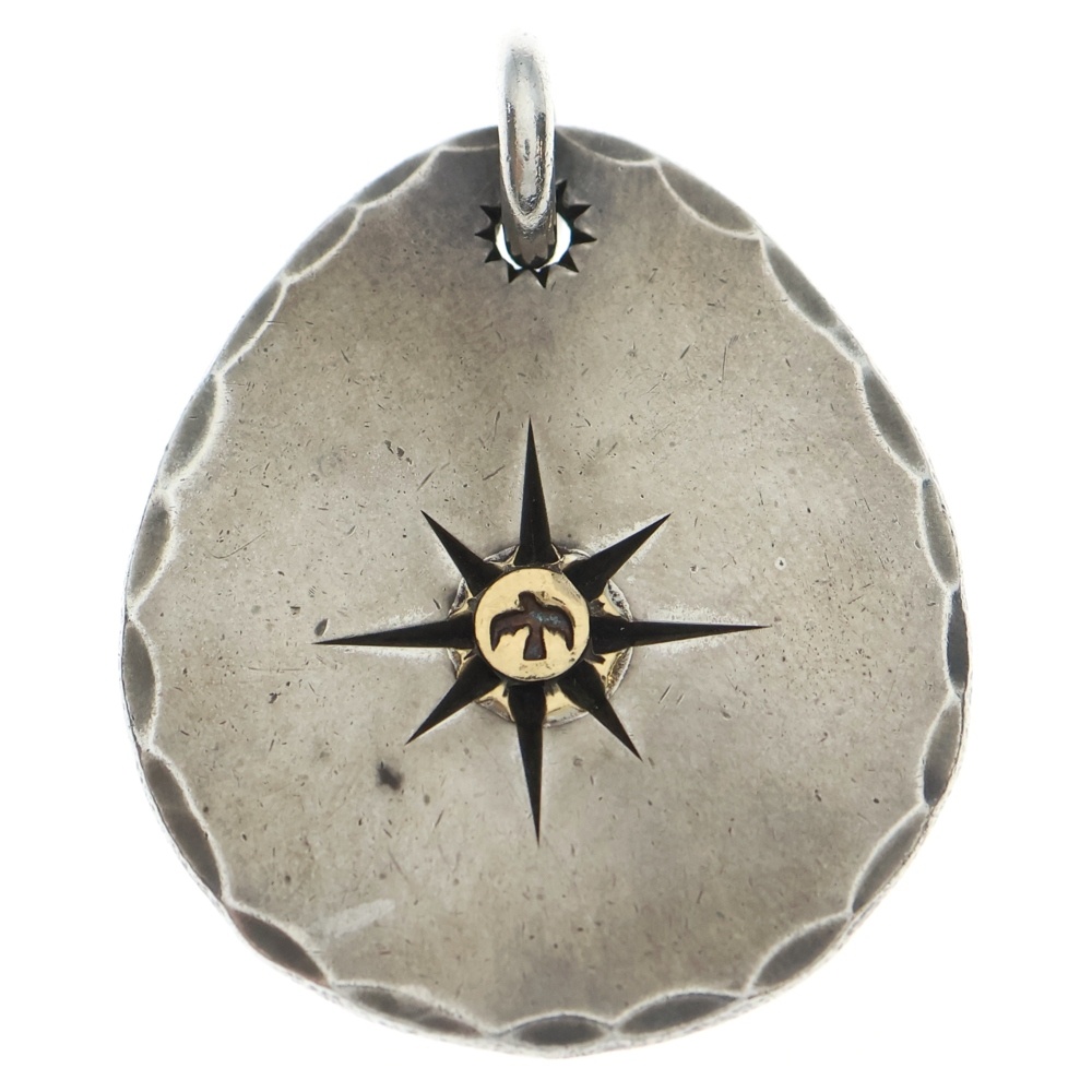 たたきメタル大 ペンダントトップ シルバー/ゴールド Bランク