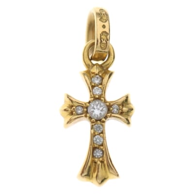 22K CRS BBYFAT P/DIA ベイビーファットクロス PAVEダイヤ ペンダントトップ ゴールド BCA035 Bランク