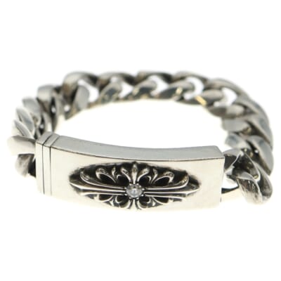 ID FLRL CRS 1/DIA クラシックリンク フローラルIDブレスレット 1ダイヤ 13LINK Aランク