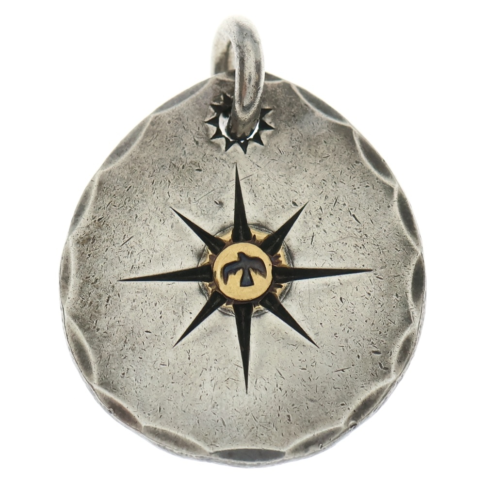 たたきメタル中 ペンダントトップ シルバー/ゴールド BGA066 Bランク