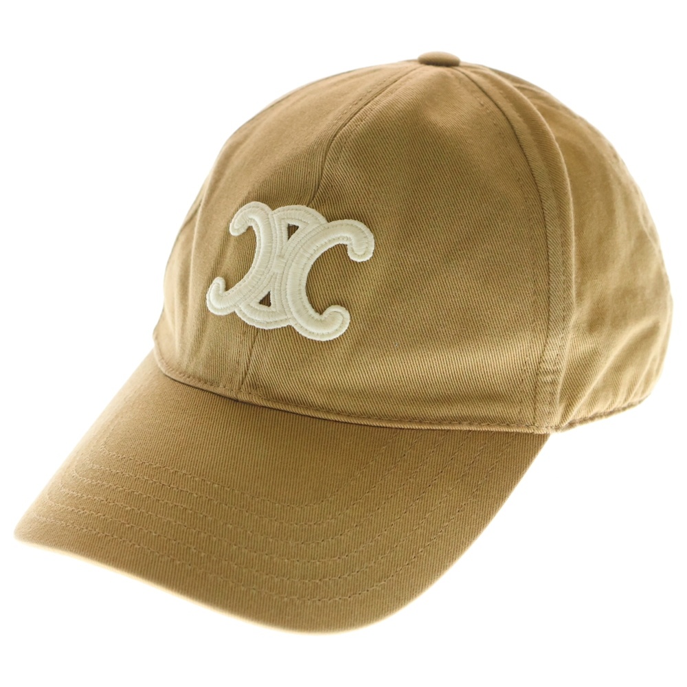 トリオンフ キャップ 帽子 ブラウン ベージュ ゴールド金具 Bランク