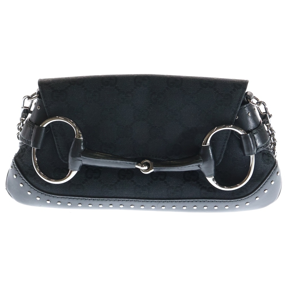 グッチ GGキャンバス ホースビット チェーンショルダーバッグ