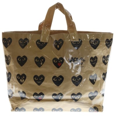 エモジ ロゴ PVC トートバッグ ブラウン OR‐K201 Aランク