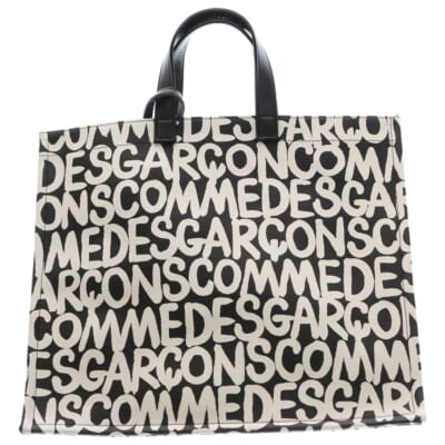 アートワークバイバーナイ PVC トートバッグ ポーチ付き ホワイト/ブラック CG‐202 Bランク