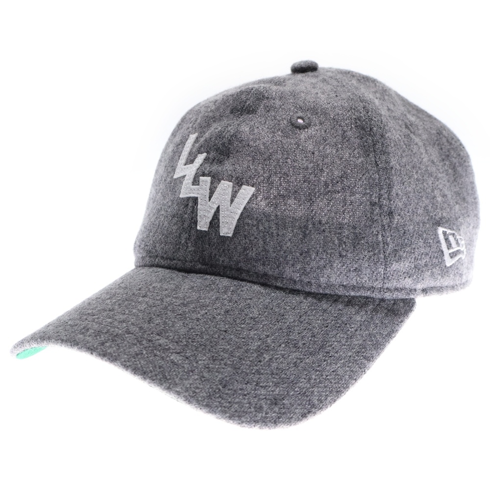 24AW ×NEWERA 9TWENTY WONY FLANNEL ニューエラ ロゴ刺繍 ウール ウォニーフランネル 6パネルキャップ 帽子 グレー 242NENED-HT01 Sランク