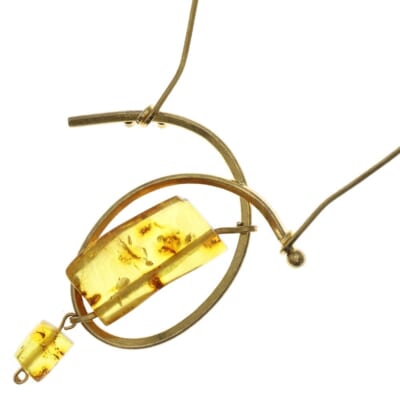 カットストーン チェーンネックレス ゴールド Bランク