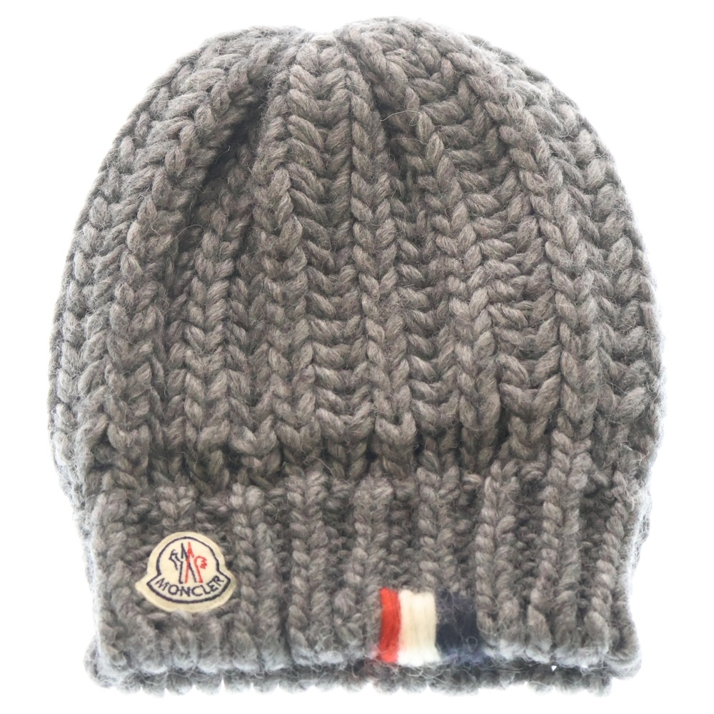 モンクレール BERRETTO ロゴパッチデザイン トリコロール ウールニット モンクレール BERRETTO ロゴパッチデザイン トリコロール ウールニット