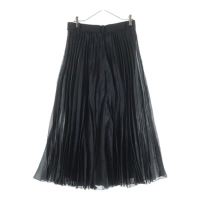 22AW Organza Pants プリーツ加工 オルガンザ ワイドパンツ ブラック レディース 22-06370 Bランク