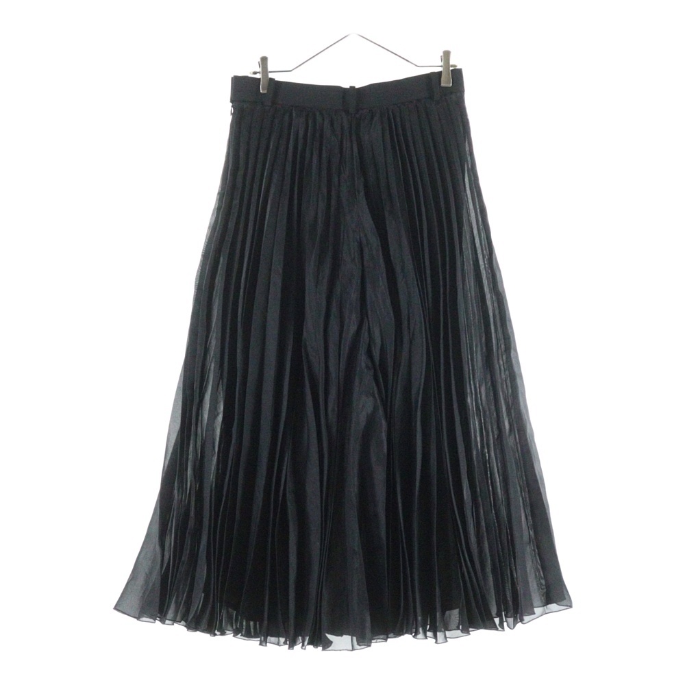 22AW Organza Pants プリーツ加工 オルガンザ ワイドパンツ ブラック レディース 22-06370 Bランク