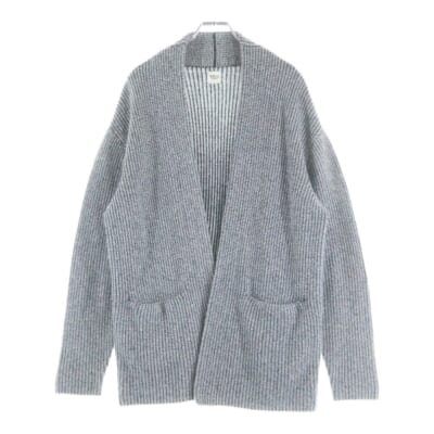 カシミヤ ボタンレス ニット カーディガン グレー 3020800023 Bランク