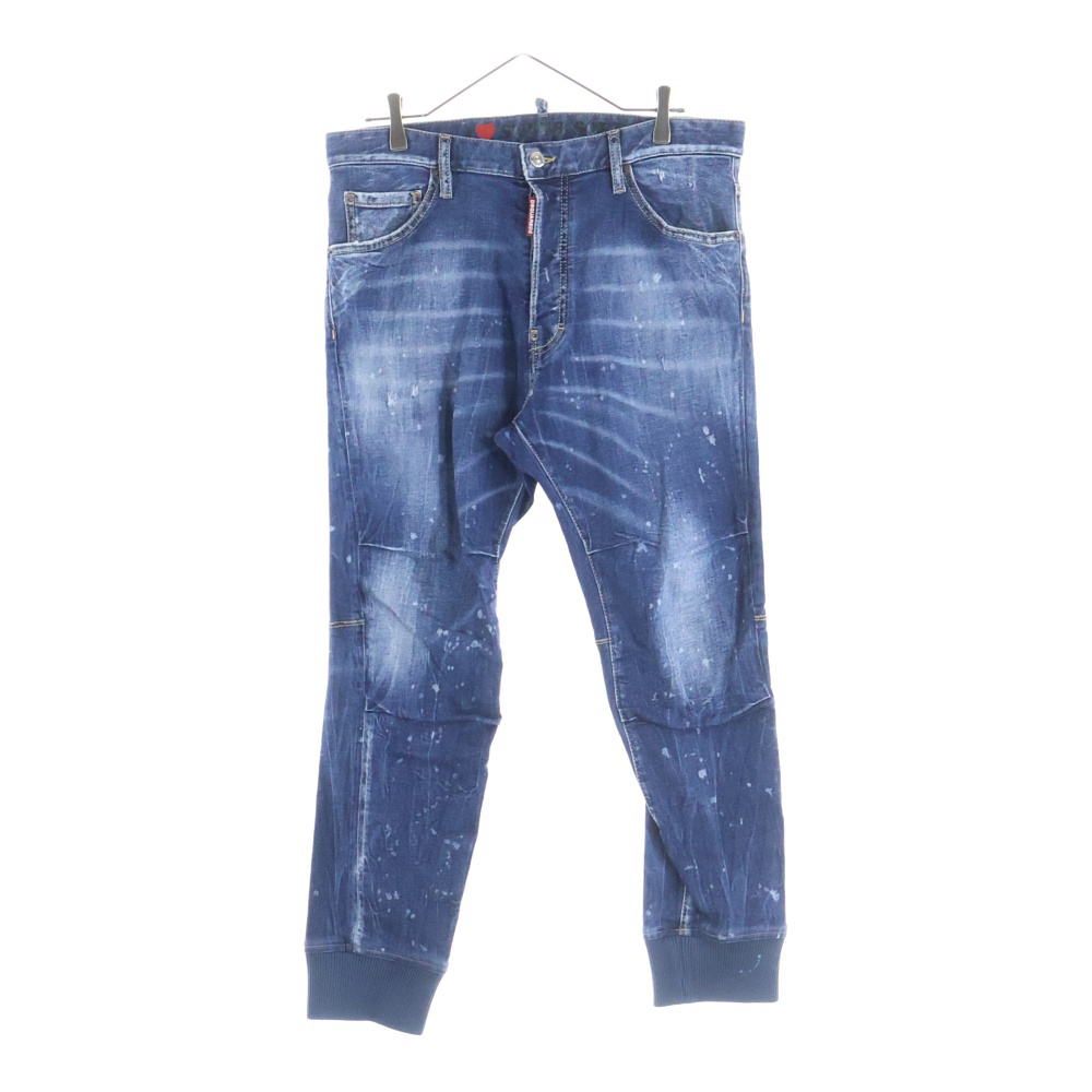24SS TRACK DENIM PANTS ダメージ加工 ジョガージーンズ デニムパンツ インディゴ S74KB0860 Bランク