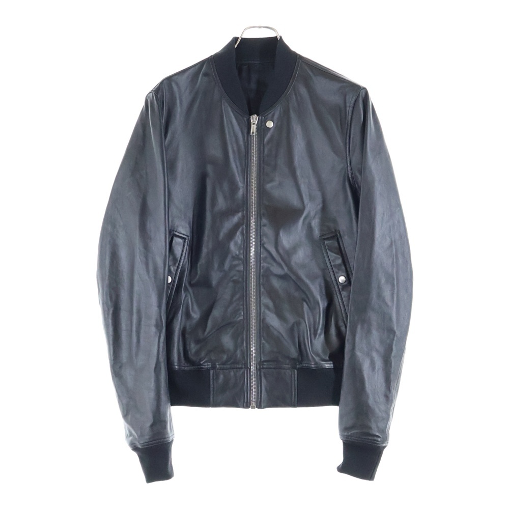 22AW ラムスキン レザー ボンバージャケット ブルゾン ブラック RU02B2786-LLP Aランク
