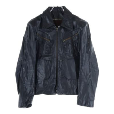 GUARANTEED ギャランティード ライナー付き 片爪ジッパー シングル レザージャケット ブラック Cランク