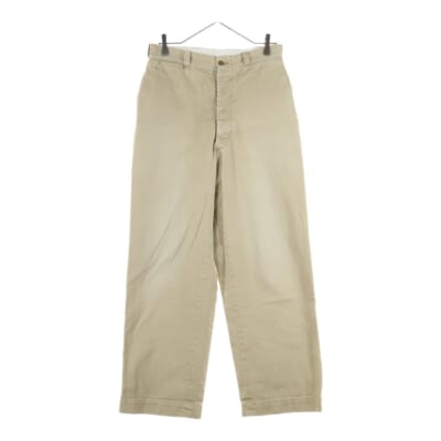 50-60S US ARMY ユーエスアーミー コットンチノ ボタンフライ トラウザーパンツ ベージュ 8406-163-8694 Bランク
