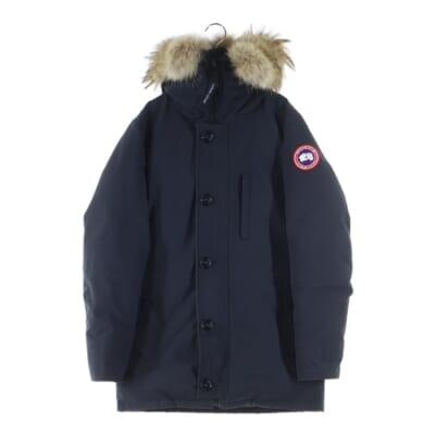 JASPER PARKA ジャスパーパーカー マルチポケット ジップアップ ファーフーデッドダウンジャケット ネイビー 3438JM Bランク