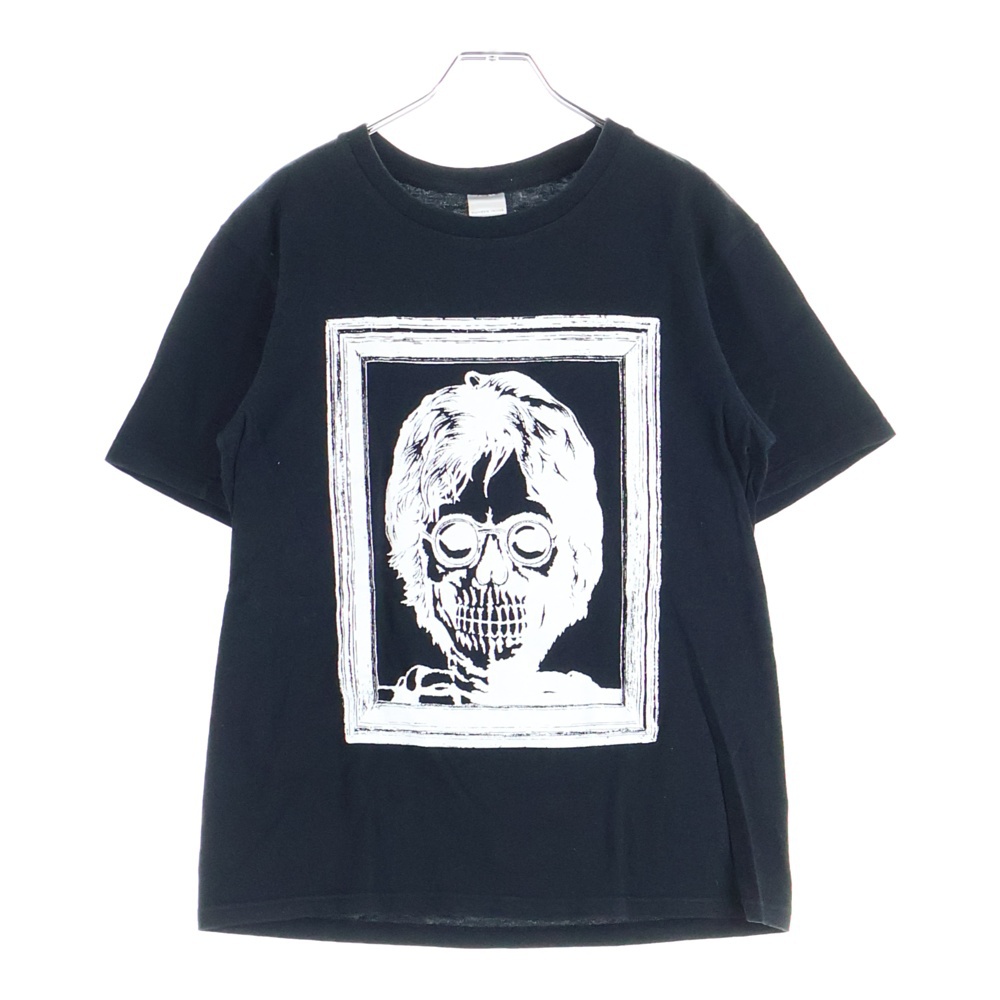 02AW ジョージ期 スカル プリントTシャツ 半袖クルーネックカットソー ブラック Bランク