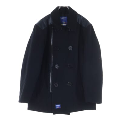 07AW ×FRAGMENT DESIGN FR.PEA/M-COAT フラグメント ジップアップPコート ブラック SPFR-JK-01 Bランク