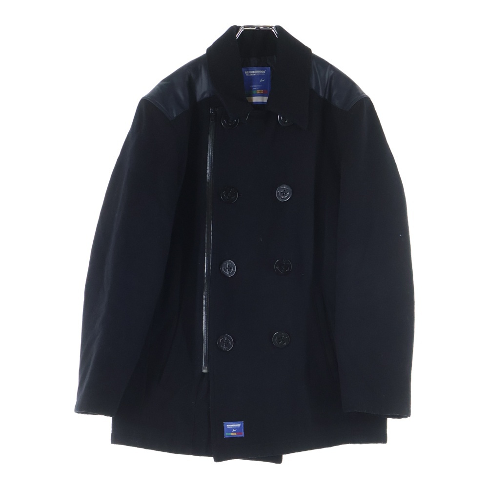07AW ×FRAGMENT DESIGN FR.PEA/M-COAT フラグメント ジップアップPコート ブラック SPFR-JK-01 Bランク