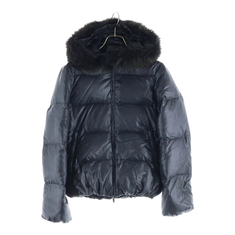 GOCCIA ゴッチャ デザイン ダブルポケット フーデッド ジップアップ ダウンジャケット ブラック FGC-1001R Bランク