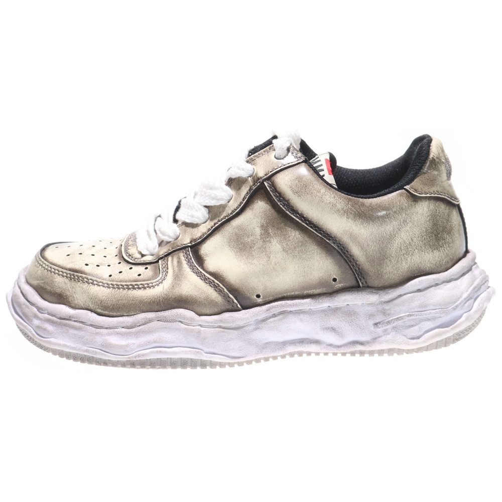 17AW WAYNE LOW BRUSHED PAT ウェイン ロウ ブラッシュド パット ローカットスニーカー ベージュ A09FW711 Bランク