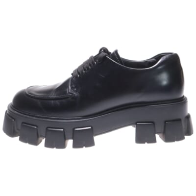 MONOLITH BRUSHED LEATHER モノリス ブラッシュドレザーシューズ ローファー ブラック 2EE356 Bランク