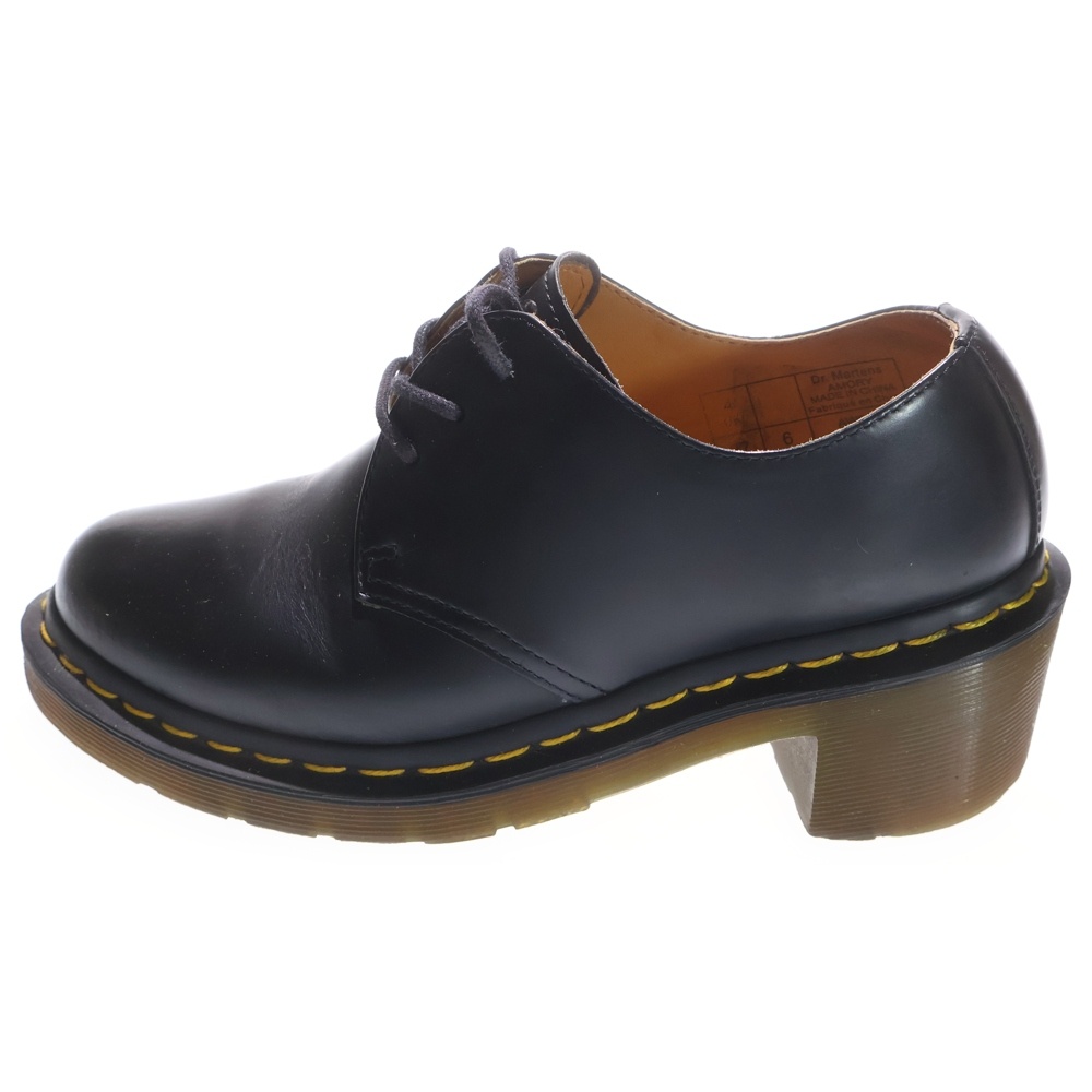 AMORY アモリー イエローステッチ ハイヒール レザー ドレスシューズ ブラック Bランク