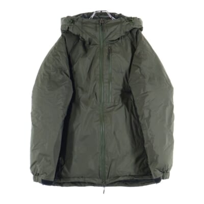 AURORA LIGHT DOWN JACKET オーロラ ライト フーデッド ジップアップ ダウンジャケット カーキ P000004 Bランク