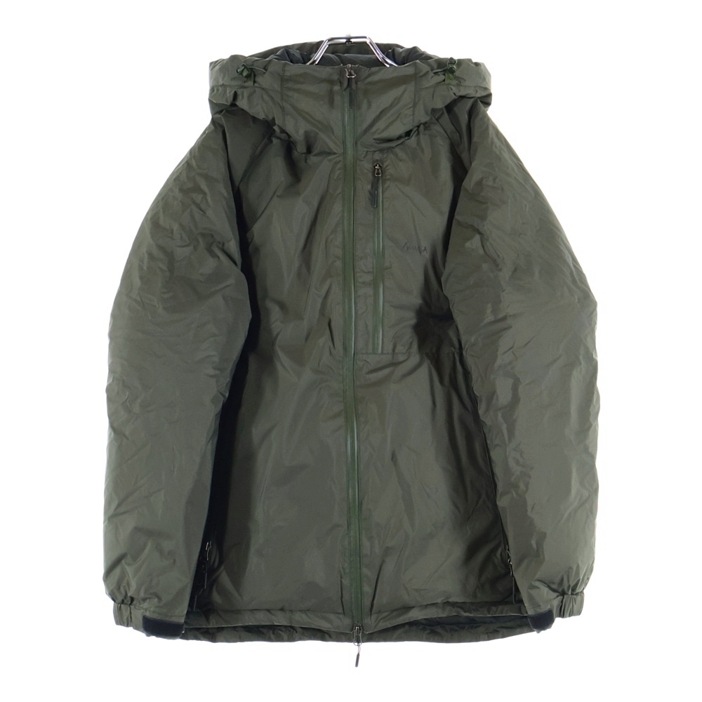 AURORA LIGHT DOWN JACKET オーロラ ライト フーデッド ジップアップ ダウンジャケット カーキ P000004 Bランク
